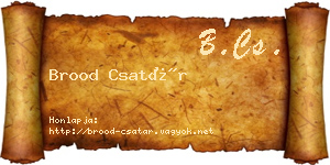 Brood Csatár névjegykártya
